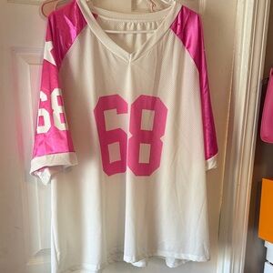 SHEIN Curve White Mesh Top